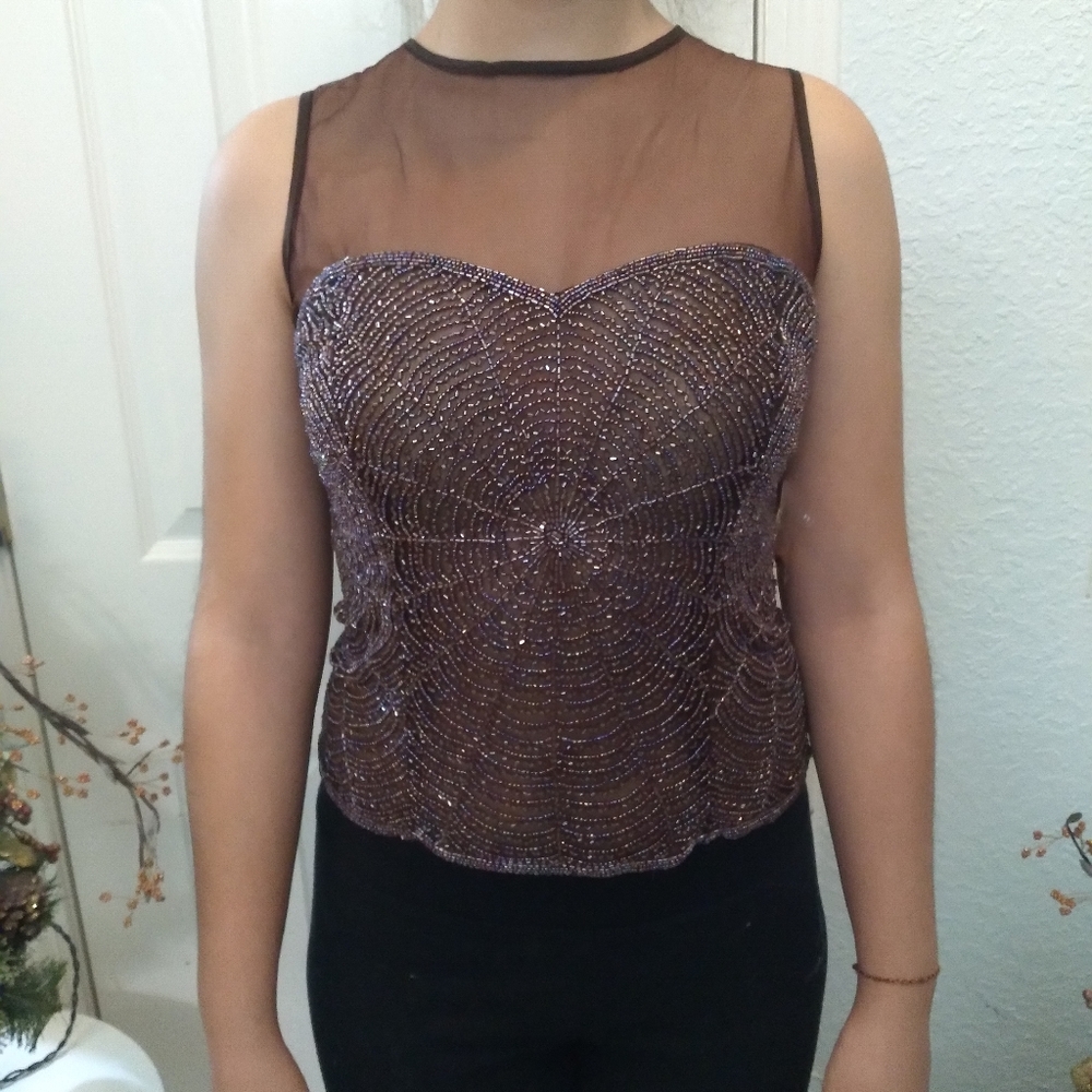 Hand beaded top